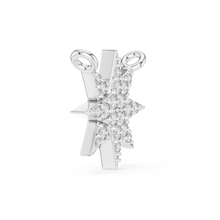 Starburst Pavé Moissanite Pendant in white 925 sterling silver, view 3