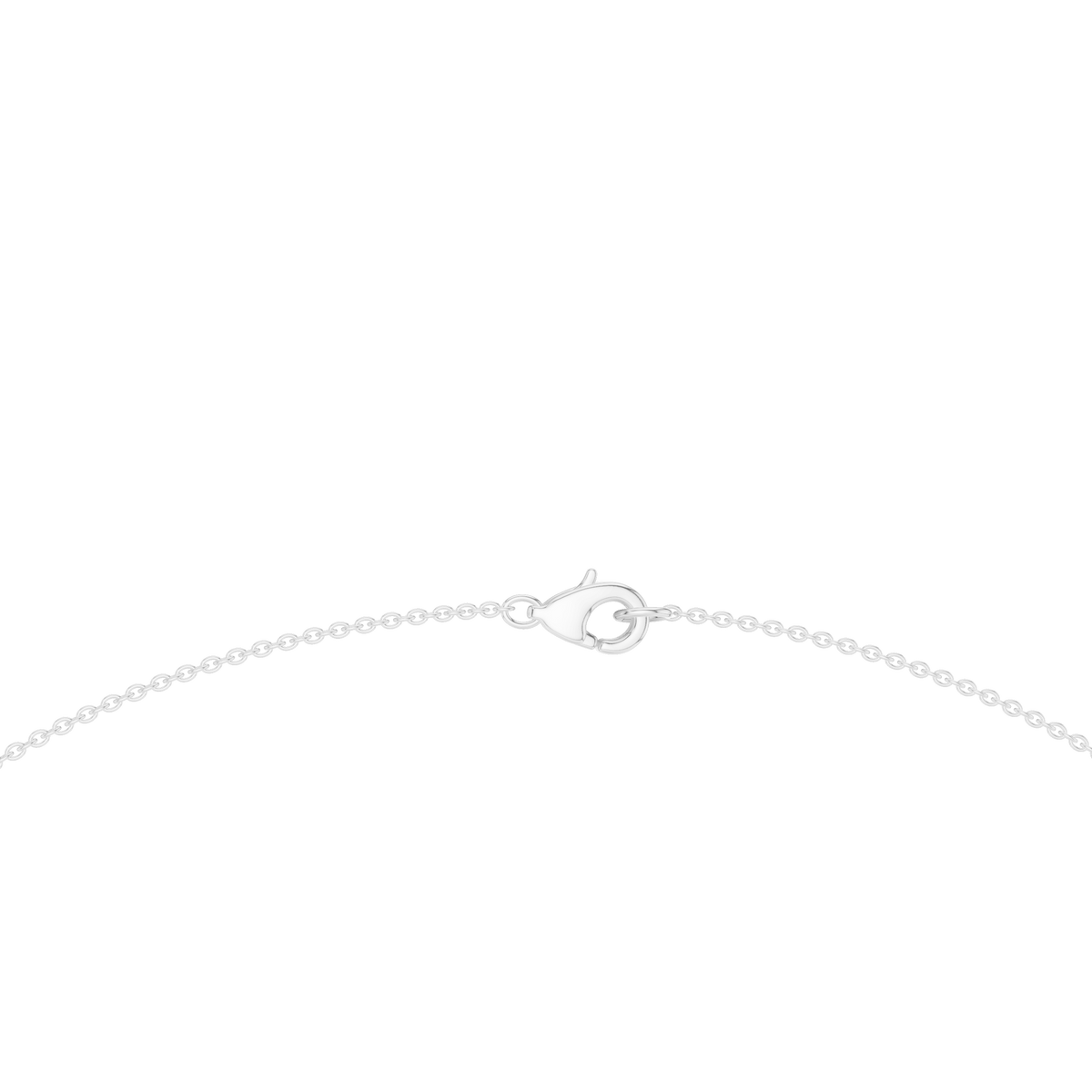 Pear Drop Fringe Necklace in white 925 sterling silver, view 4