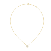 Starburst Pavé Moissanite Pendant in yellow 925 sterling silver, view 1