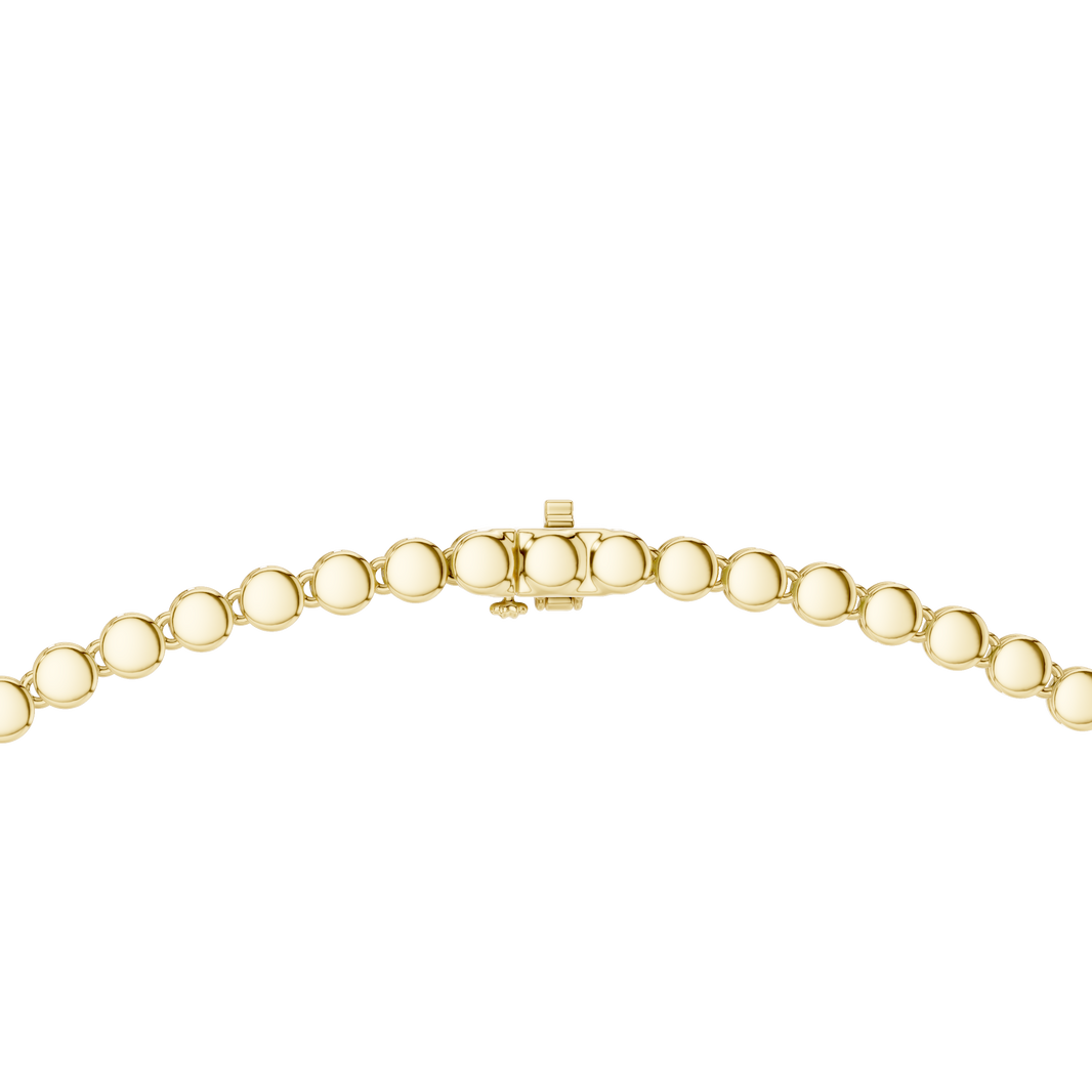 Graduated Round Necklace with Pear Cluster Drop in yellow 925 sterling silver, view 4