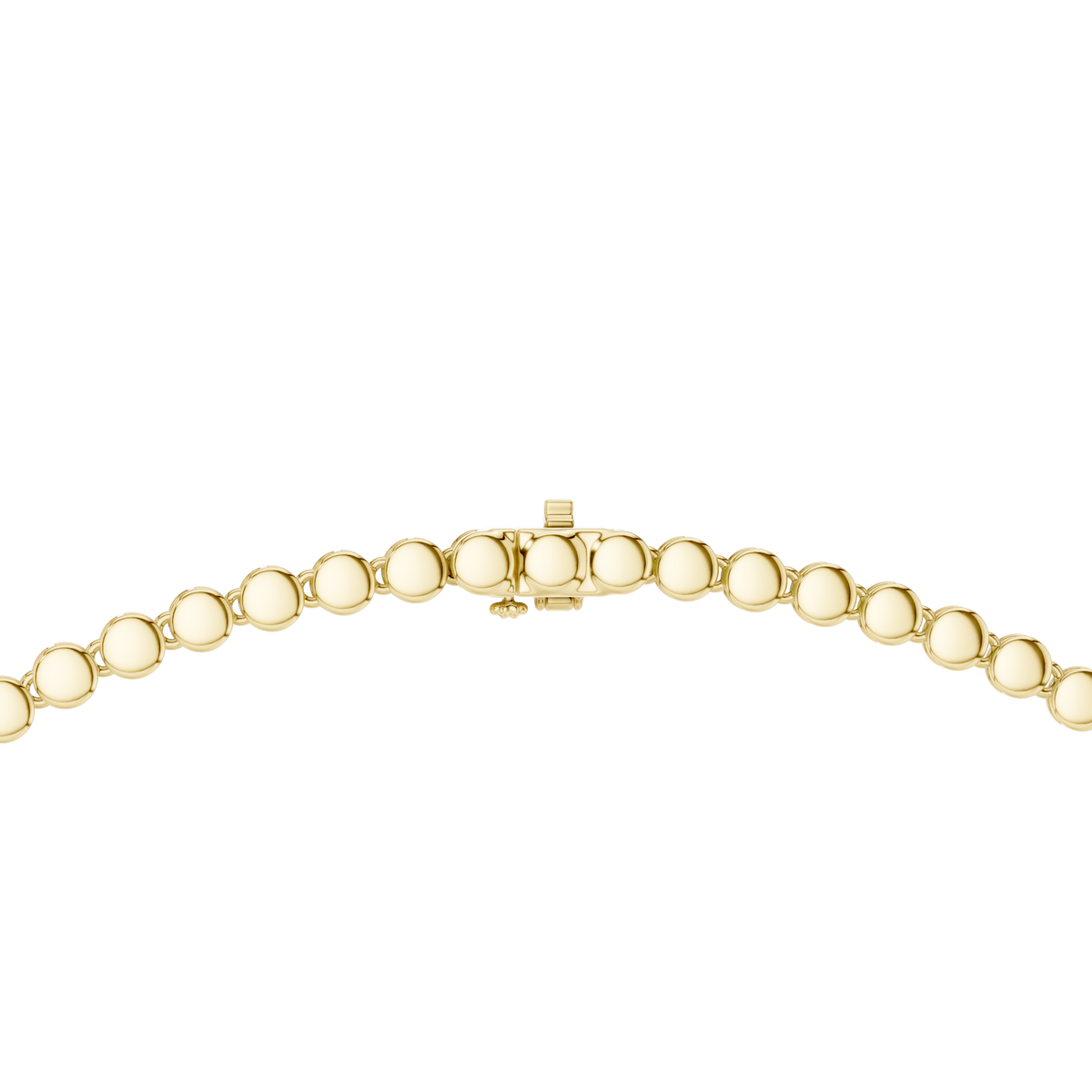 Graduated Round Necklace with Pear Cluster Drop in yellow 925 sterling silver, view 4