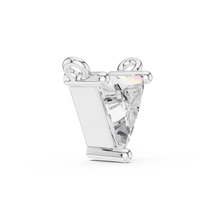 Trillion Moissanite Solitaire Pendant in white 925 sterling silver, view 3