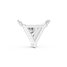 Trillion Moissanite Solitaire Pendant in white 925 sterling silver, view 4