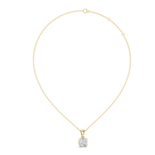 Round Solitaire Moissanite Pendant in yellow 925 sterling silver, view 1
