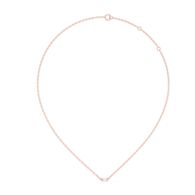 East-West Baguette Moissanite Bar Pendant in rose 925 sterling silver, view 1
