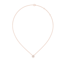 Starburst Pavé Moissanite Pendant in rose 925 sterling silver, view 1