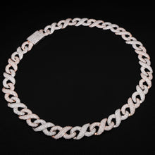 16MM Two Tone Rose and white Gold Infinity Chain