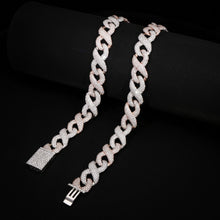 16MM Two Tone Rose and white Gold Infinity Chain