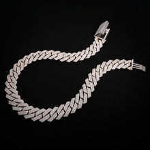 24MM ROSE & WHITE GOLD Royal Clash Square Cuban Chain