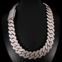 24MM ROSE & WHITE GOLD Royal Clash Square Cuban Chain