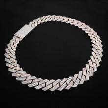 24MM ROSE & WHITE GOLD Royal Clash Square Cuban Chain