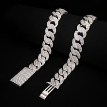 22MM RAISED BUGGATES  Frost King white gold Cuban Chain