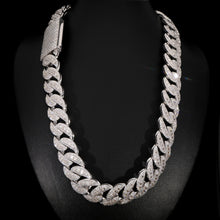 22MM RAISED BUGGATES  Frost King white gold Cuban Chain