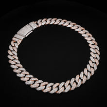 24MM flooded VVS rose gold & white gold cuban with mossic setting