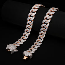 20MM Dior Lock ROSE GOLD VVS ROUND CUBAN CHAIN