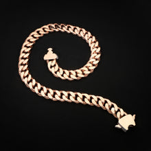 20MM Dior Lock ROSE GOLD VVS ROUND CUBAN CHAIN