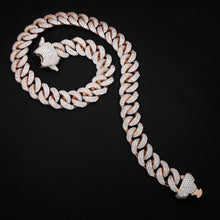 20MM Dior Lock ROSE GOLD VVS ROUND CUBAN CHAIN