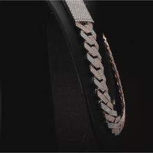 24MM ROSE & WHITE GOLD Royal Clash Square Cuban Chain