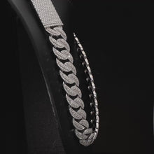 22MM RAISED BUGGATES  Frost King white gold Cuban Chain