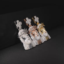 Iced Rose gold Jesus Piece Pendant (Trio Finish)