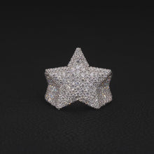 North Star WHITE GOLD Iced Ring