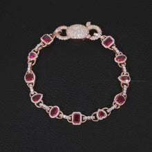 RED RUBBY ROSE GOLD BRACELET