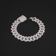 16MM Baggate inside white gold Frost Chain Cuban Bracelet